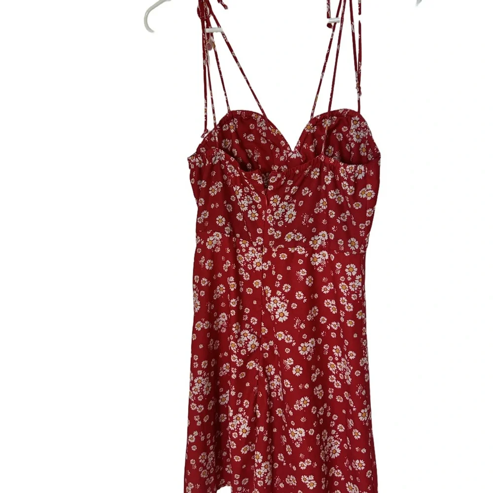 Princess Polly Floral Red Summer Dress Size 2/XS - Picture 6 of 9